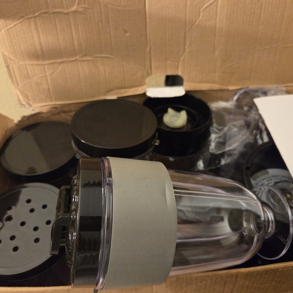 Portable Black and Clear Personal Blender Bottle - Unbranded
